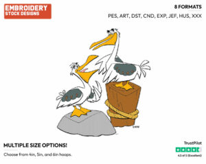 Pelicans - Disney's Finding Nemo - Embroidery Design in 3 sizes & 8 formats