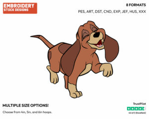 Young Copper - Disney's The Fox and the Hound - Embroidery Design in 3 sizes & 8 formats