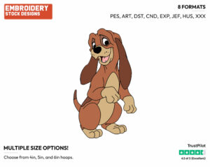 Copper - Disney's The Fox and the Hound - Embroidery Design in 3 sizes & 8 formats