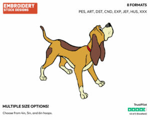 Adult Copper - Disney's The Fox and the Hound - Embroidery Design in 3 sizes & 8 formats