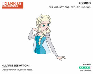 Elsa Posing - Disney's Frozen - Embroidery Design in 3 sizes & 8 formats