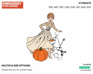 Anna, Olaf - Disney's Frozen 2 - Embroidery Design in 3 sizes & 8 formats