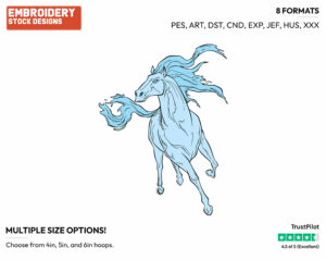 The Nokk Running - Disney's Frozen 2 - Embroidery Design in 3 sizes & 8 formats