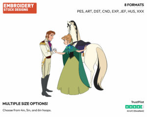 Hans, Anna - Disney's Frozen - Embroidery Design in 3 sizes & 8 formats