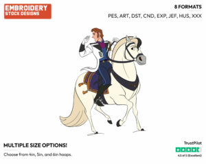 Hans, Horse - Disney's Frozen - Embroidery Design in 3 sizes & 8 formats