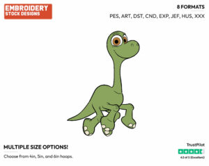 Arlo's Sister Libby - Disney's The Good Dinosaur - Embroidery Design in 3 sizes & 8 formats