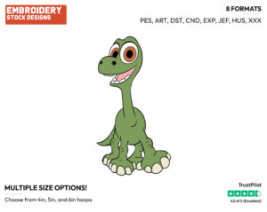 Baby Arlo - Disney's The Good Dinosaur - Embroidery Design in 3 sizes & 8 formats
