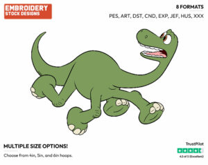 Frightened Arlo - Disney's The Good Dinosaur - Embroidery Design in 3 sizes & 8 formats