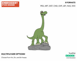 Arlo - Disney's The Good Dinosaur - Embroidery Design in 3 sizes & 8 formats