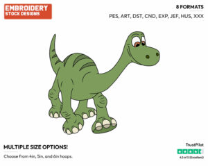 Arlo - Disney's The Good Dinosaur - Embroidery Design in 3 sizes & 8 formats