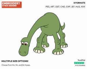 Arlo - Disney's The Good Dinosaur - Embroidery Design in 3 sizes & 8 formats