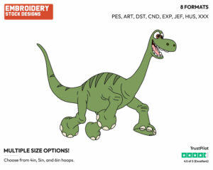 Arlo - Disney's The Good Dinosaur - Embroidery Design in 3 sizes & 8 formats