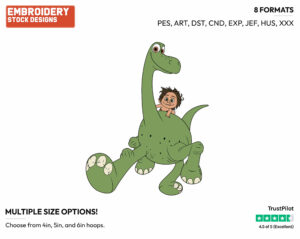Arlo, Spot - Disney's The Good Dinosaur - Embroidery Design in 3 sizes & 8 formats