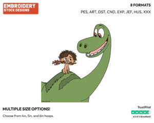Arlo, Spot - Disney's The Good Dinosaur - Embroidery Design in 3 sizes & 8 formats