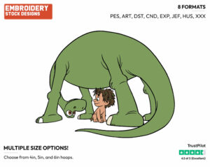 Arlo - Disney's The Good Dinosaur - Embroidery Design in 3 sizes & 8 formats
