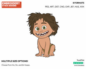 Spot - Disney's The Good Dinosaur - Embroidery Design in 3 sizes & 8 formats