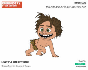 Spot - Disney's The Good Dinosaur - Embroidery Design in 3 sizes & 8 formats