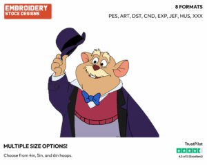 Dawson - Disney's The Great Mouse Detective - Embroidery Design in 3 sizes & 8 formats