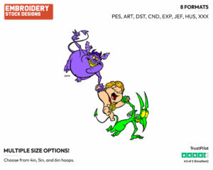 Baby Hercules, Pain, Panic - Disney's Hercules - Embroidery Design in 3 sizes & 8 formats