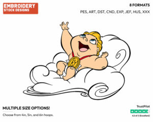Baby Hercules - Disney's Hercules - Embroidery Design in 3 sizes & 8 formats