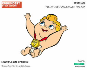 Baby Hercules - Disney's Hercules - Embroidery Design in 3 sizes & 8 formats