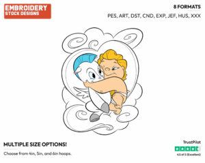Baby Hercules, Pegasus - Disney's Hercules - Embroidery Design in 3 sizes & 8 formats