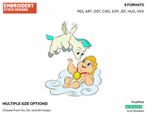 Baby Hercules, Pegasus - Disney's Hercules - Embroidery Design in 3 sizes & 8 formats