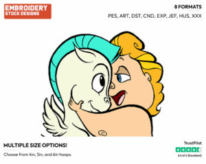Baby Hercules, Pegasus - Disney's Hercules - Embroidery Design in 3 sizes & 8 formats