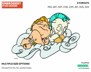 Baby Hercules, Pegasus Sleeping - Disney's Hercules - Embroidery Design in 3 sizes & 8 formats
