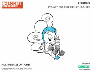 Baby Pegasus - Disney's Hercules - Embroidery Design in 3 sizes & 8 formats