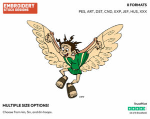 Icarus - Disney's Hercules - Embroidery Design in 3 sizes & 8 formats
