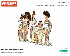 Muses - Disney's Hercules - Embroidery Design in 3 sizes & 8 formats