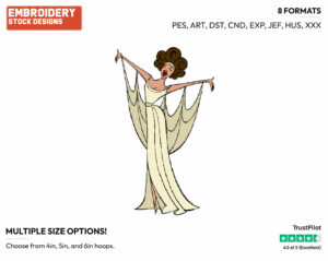 Calliope - Disney's Hercules - Embroidery Design in 3 sizes & 8 formats