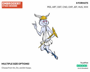 Hermes - Disney's Hercules - Embroidery Design in 3 sizes & 8 formats