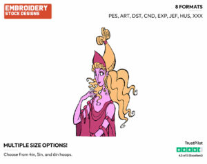 Hera - Disney's Hercules - Embroidery Design in 3 sizes & 8 formats