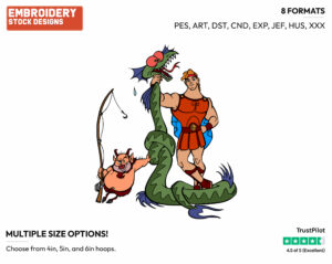 Hercules, Phil - Disney's Hercules - Embroidery Design in 3 sizes & 8 formats