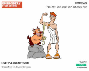 Hercules, Phil - Disney's Hercules - Embroidery Design in 3 sizes & 8 formats