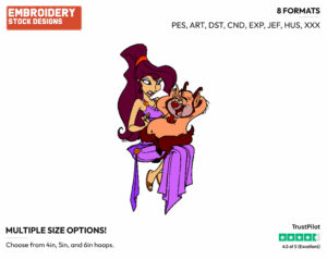 Meg, Phil - Disney's Hercules - Embroidery Design in 3 sizes & 8 formats