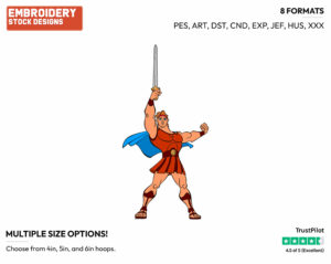 Hercules, Sword - Disney's Hercules - Embroidery Design in 3 sizes & 8 formats