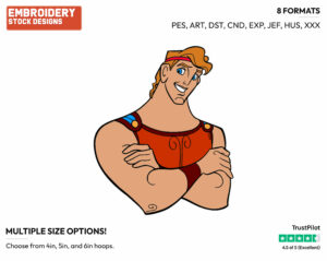 Hercules - Disney's Hercules - Embroidery Design in 3 sizes & 8 formats