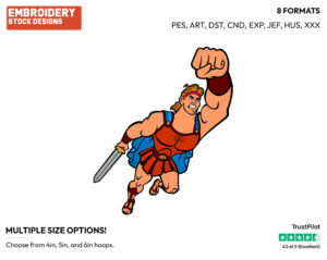 Hercules - Disney's Hercules - Embroidery Design in 3 sizes & 8 formats
