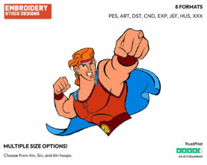 Hercules - Disney's Hercules - Embroidery Design in 3 sizes & 8 formats