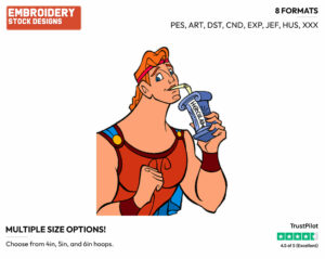 Hercules - Disney's Hercules - Embroidery Design in 3 sizes & 8 formats