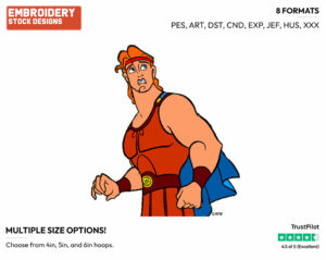 Hercules - Disney's Hercules - Embroidery Design in 3 sizes & 8 formats