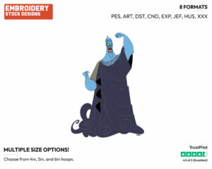 Hades - Disney's Hercules - Embroidery Design in 3 sizes & 8 formats