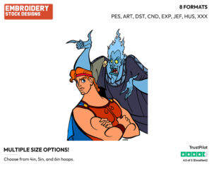 Hades, Hercules - Disney's Hercules - Embroidery Design in 3 sizes & 8 formats