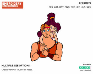 Hercules, Meg - Disney's Hercules - Embroidery Design in 3 sizes & 8 formats