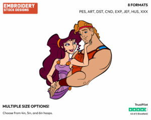 Hercules, Meg - Disney's Hercules - Embroidery Design in 3 sizes & 8 formats