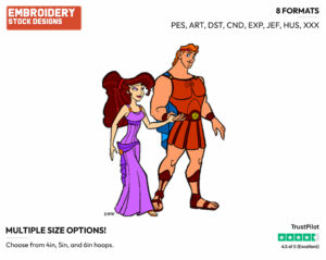 Hercules, Meg - Disney's Hercules - Embroidery Design in 3 sizes & 8 formats