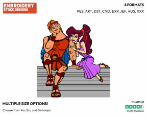 Hercules, Meg - Disney's Hercules - Embroidery Design in 3 sizes & 8 formats